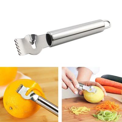 1ks Nerezová škrabka na citrony Pomerančové ovoce Citrus Zester Škrabka Kitchen Bar Craft Nerezová ocel Nůž na loupání Nástroje