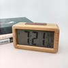 Digital Alarm Clock Wooden Electronic Clocks Battery Operated with Backlight