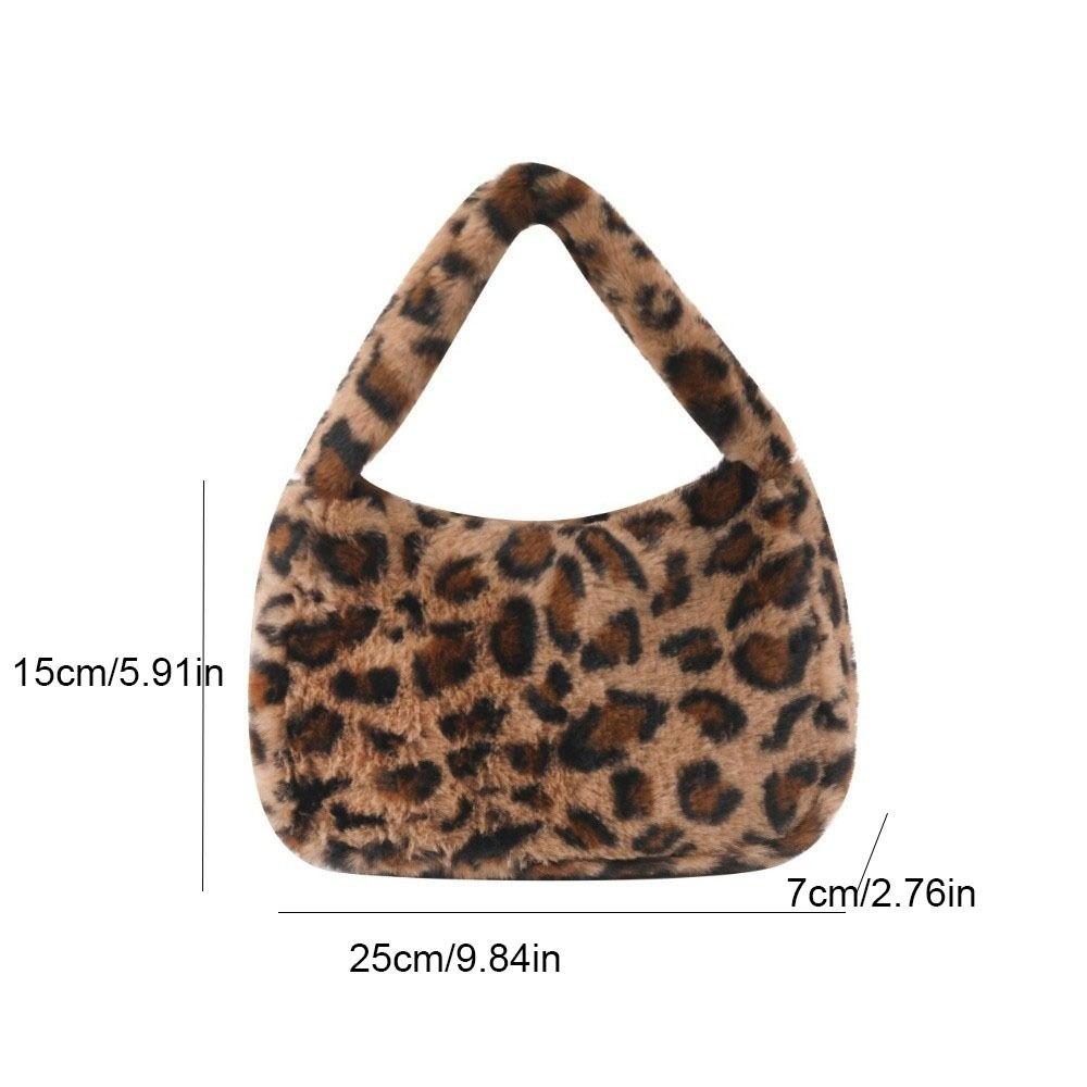 Mini Plush Underarm Bag Fluffy Tote Bag Casual Shoulder Bag Girl