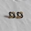 _JJ24 Square Black Point Earrings