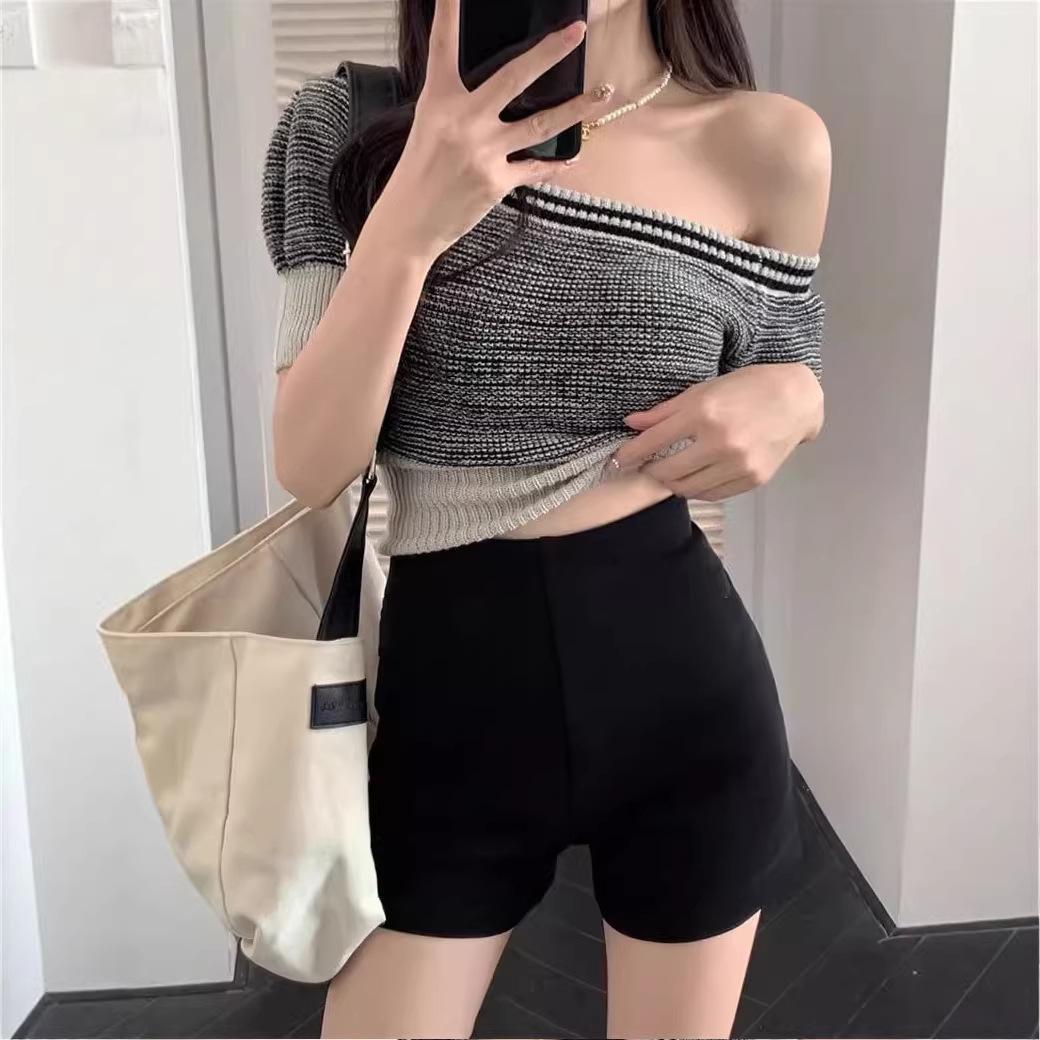 

Plus Size High-Waisted Three-Quarter Cycling Leggings for Pear-Shaped Women - Slimming Fit XL чёрный