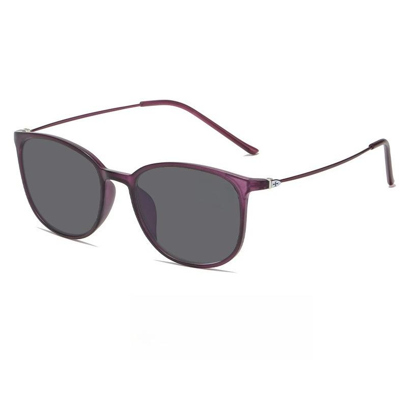 Nouvelles Lunettes de Soleil Presbytie Anti-Lumière Bleue Cadre Carré Rétro Lunettes d'Extérieur Haute Définition avec Dioptries Plus