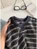 Plus Size Women's Versatile Warm Stripe Hoodie for Fall/Winter