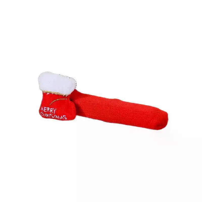 1/4pcs Christmas Door Handle Decorations, Santa Claus Door Handle Gloves,Christmas Tree Decorations,room Covers Home Accessories