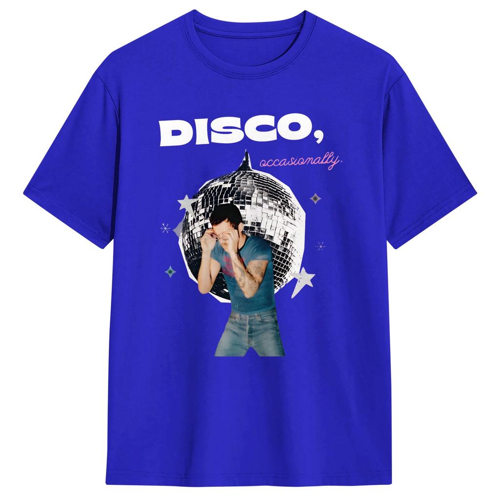 Disco Occasionally Music Harry Styles Kiss All The Time TShirt Unisex  Fashion Cotton Tee Shirt Short Sleeve T Shirt Plus Size Top