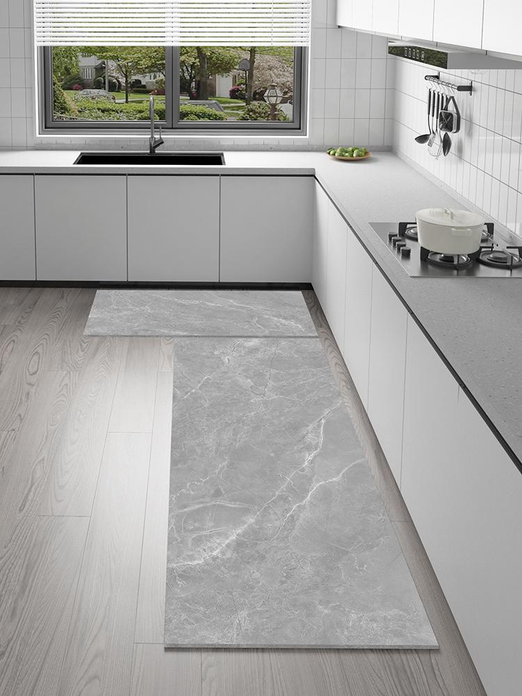 

Anti-slip Oil-proof Kitchen Carpet Waterproof PVC Rug Easy to Clean Cut to Size for Home Living Room Door 50x80cm