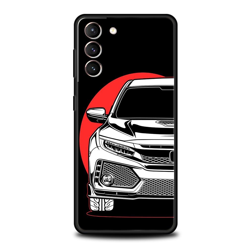 JDM Tokyo Drift Sportwagen Lampe Handyhülle Für Samsung Galaxy S23 Ultra S22 S21 S20 FE 5G S10 S10E S9 S8 Plus Note 20 Weiche Hülle