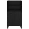 Highboard Black 60 X 36 X 110 Cm Particleboard