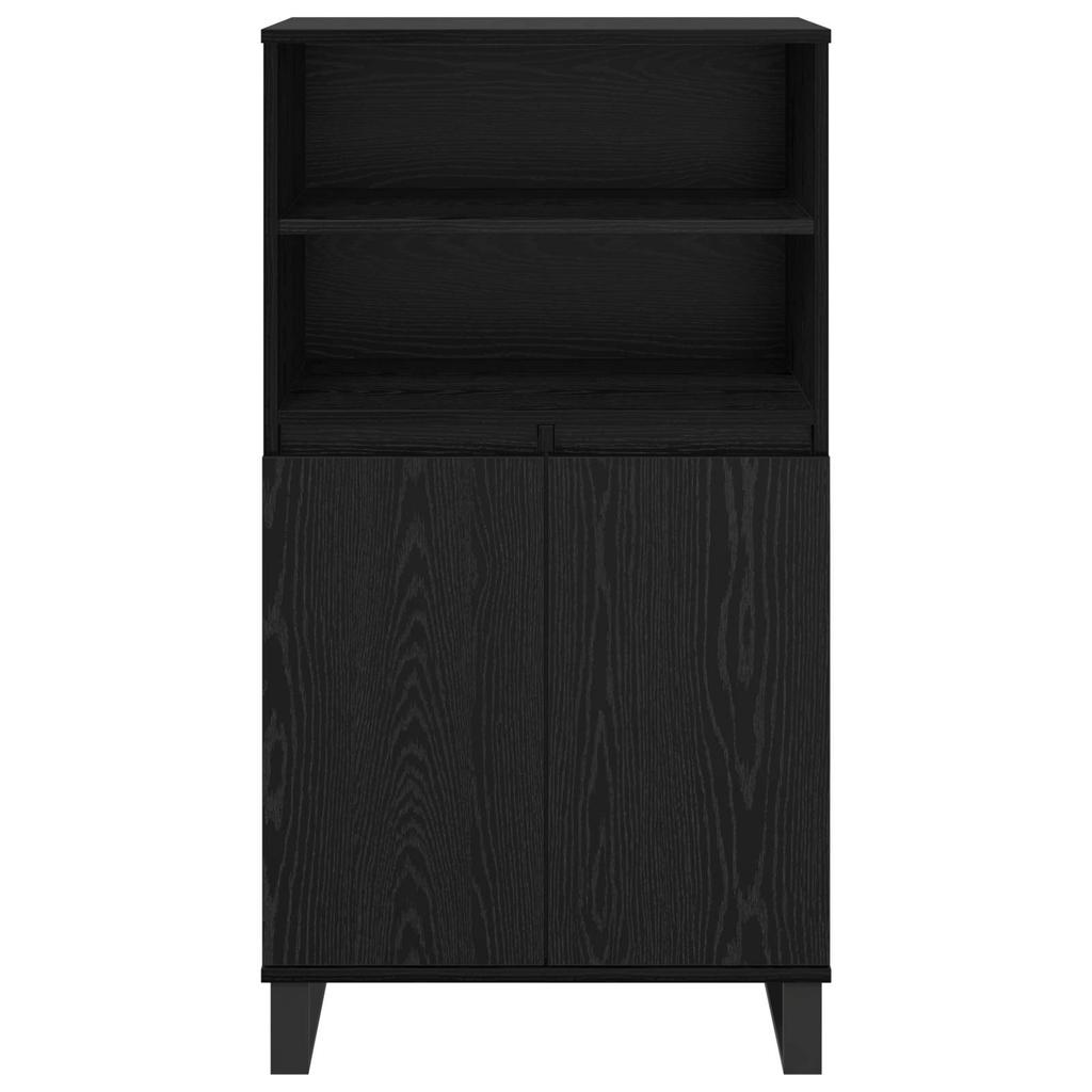 Highboard Black 60 X 36 X 110 Cm Particleboard