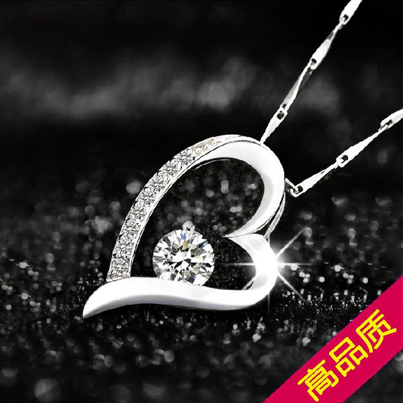 Tmall Pendant Women'S Silver-Plated Pendant Forever Heart Love Necklace Pendant