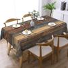 Vintage Wood Grain Rectangle Tablecloth Holiday Home Party Decor Washable Rustic Wooden Texture Table Cloths Kitchen Table Decor