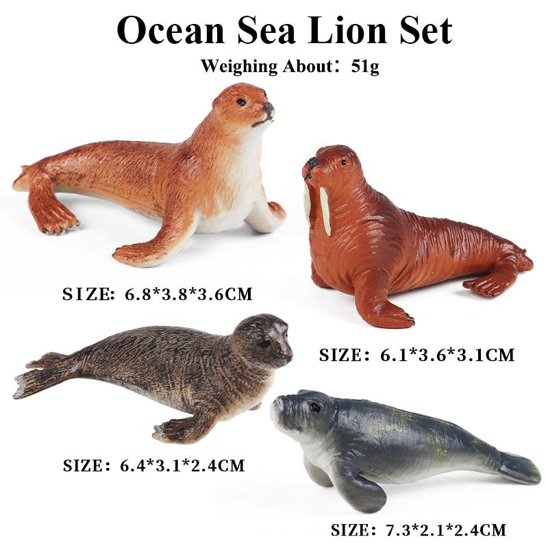 Oenux Mini Ocean Marine Shark Model Classic Sea Life Animal Whale Turtle Action Figures PVC Lovely Educational Toy For Kids Gift