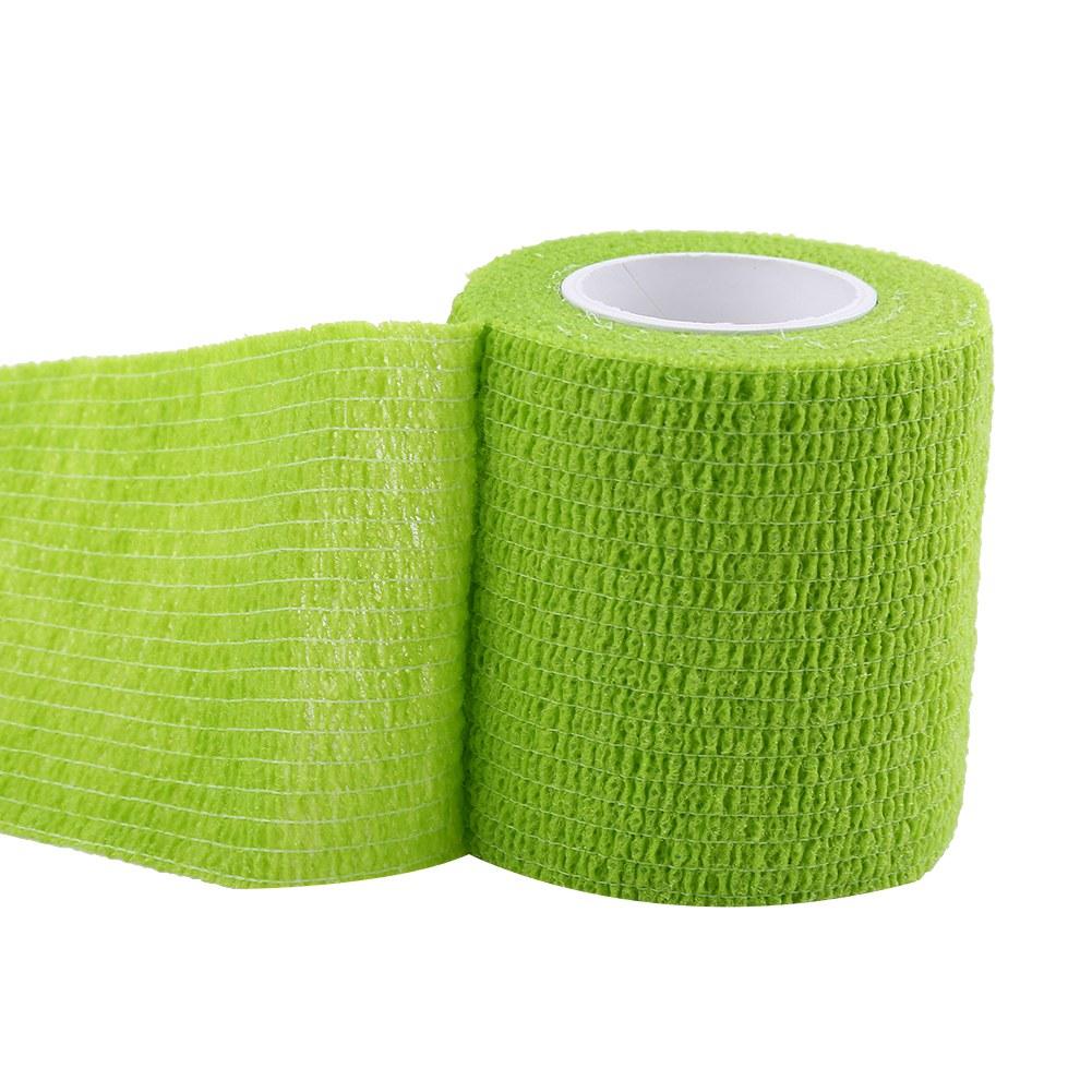 5 Rolls Celsiusset Waterproof Self Adhesive Bandage Tape Finger Joints Wrap Sports Care(Green)