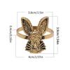 Set of 6 Portable Easter Rabbit Napkin Holders Rabbit Napkin Rings for Easter Thanksgiving and Festival Table Decoration