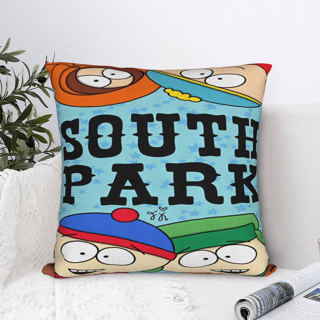 S-south Anime P-park Pillow Case Retro Trendy Pillow Cover Comfy Pillowcases For Living Room Chair