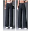 FiveFive Women's Spring and Autumn High-waist Wide Leg Jeans Elastic Waist Slimming Oversized Mother Long Pants