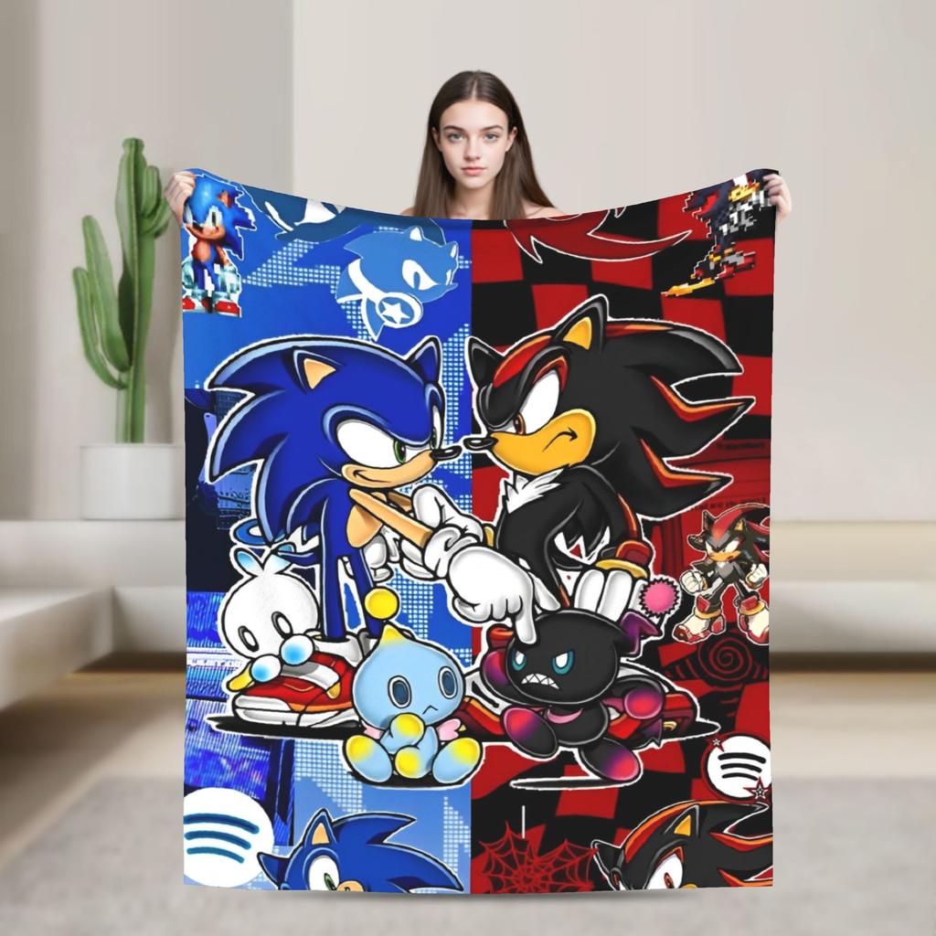 The Hedgehog Shadow X - Shadow's Path Vintage Blanket Flannel Vintage Warm Throw Blankets for Bedspread Autumn/Winter