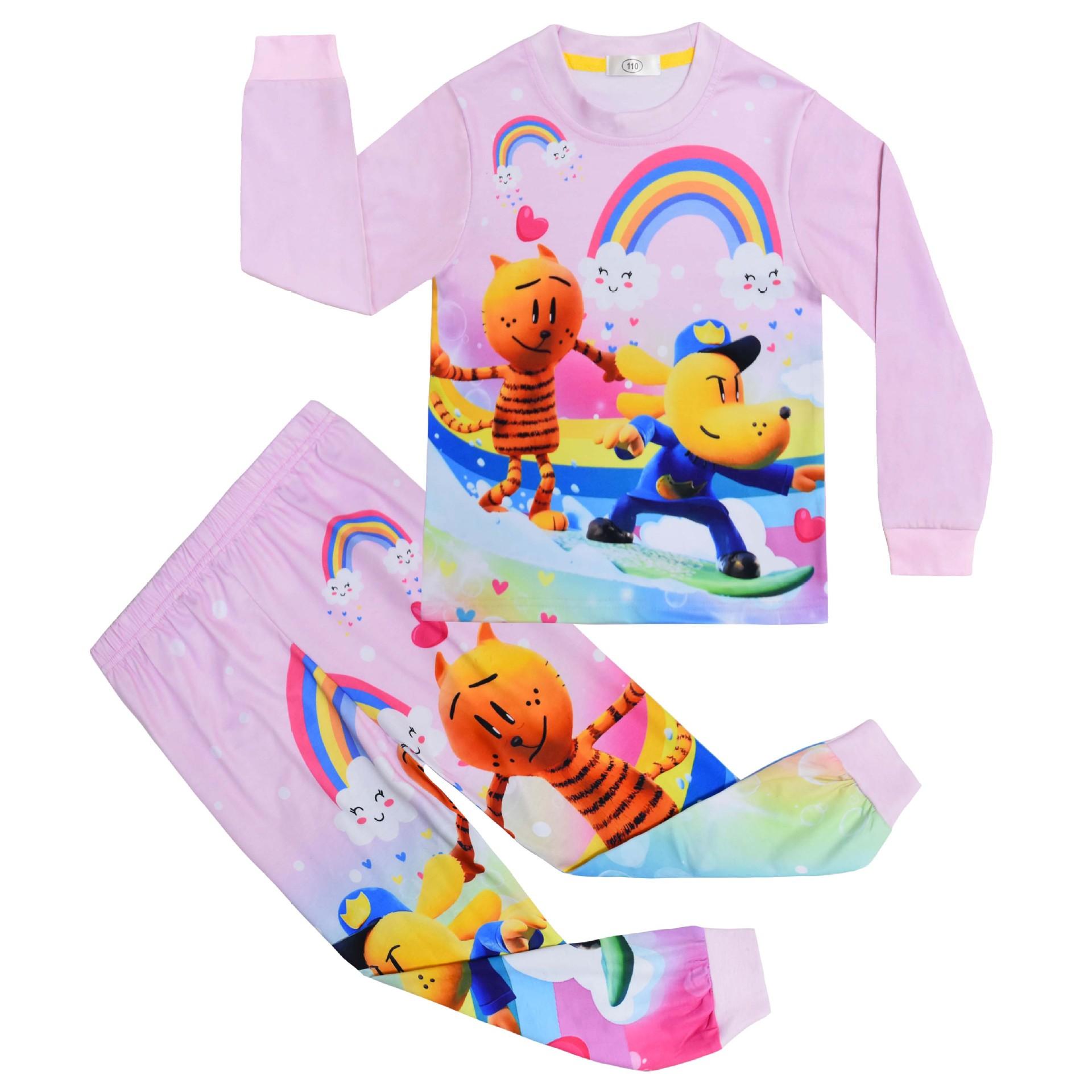 

Dress Up, Detective Dog, Digital Clothing Printing, Girls Loungewear Long Sleeve Set Two-Piece Set 81097 100