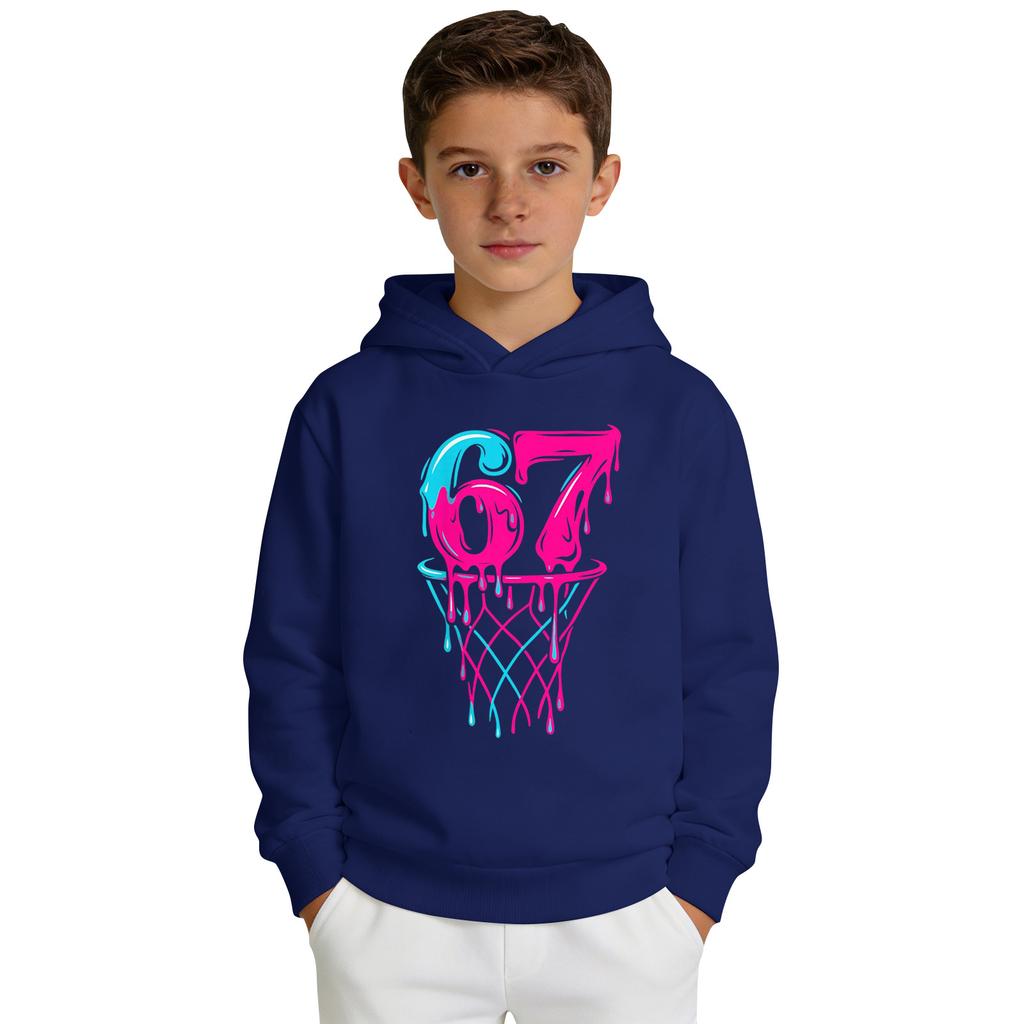 Boys' Printed Hooded Long,Sleeve Sweatshirt Casual Sports Comfort Sweatshirt