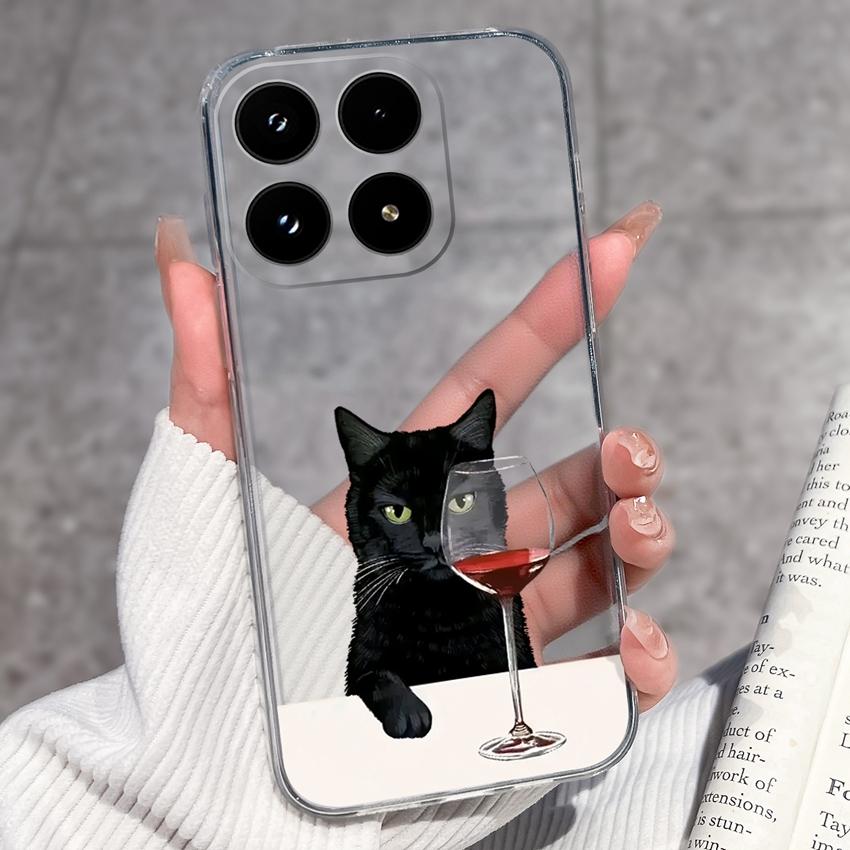 For Xiaomi 17 Mi 11T 11 10T 10 Pro 10S Phone Cover Sleeping Beauty Pattern Black TPU Soft Silicone Shockproof Protective Casing For Xiaomi Bumper Case