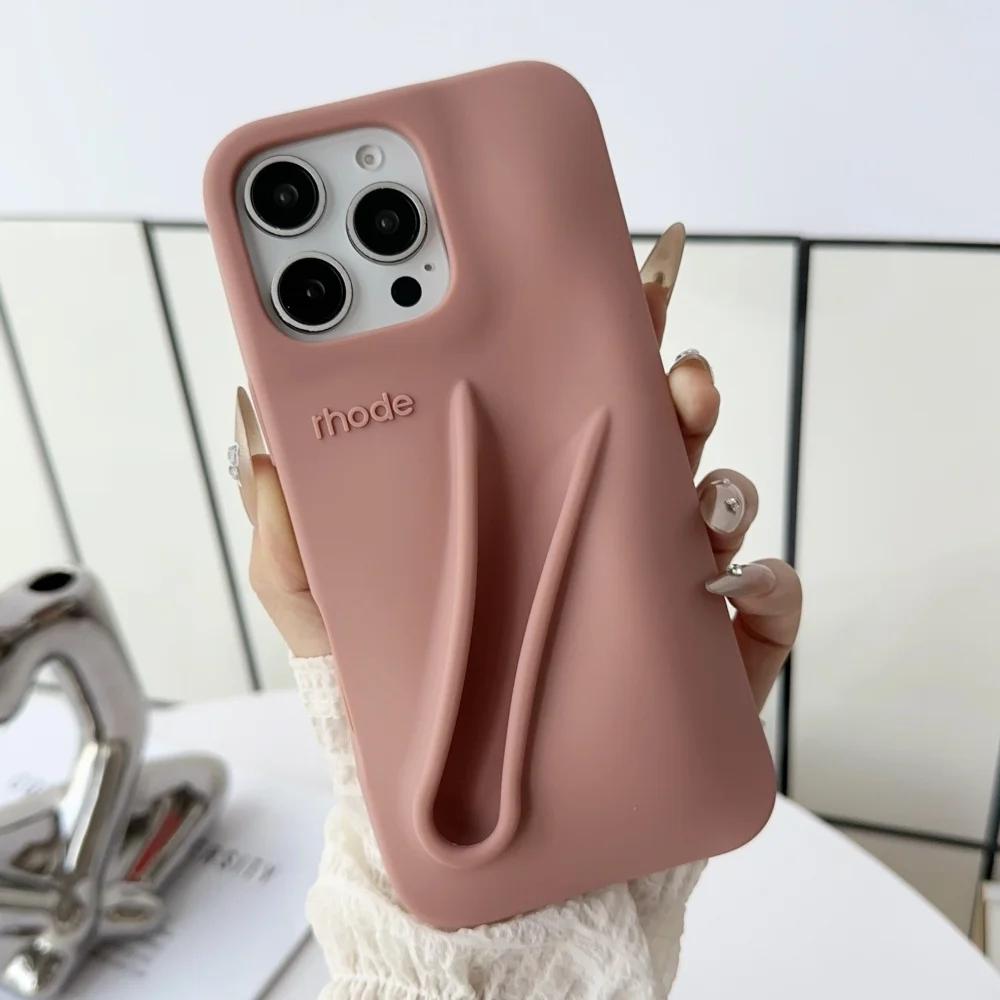 

Rhode Новый Лемонтини Желтый Держатель для Блеска для Губ Силиконовый Чехол для iPhone 17 Air 16 E 15 14 13 12 11 Pro Max Plus Мягкая Обложка для Помады iPhone 13 Pro