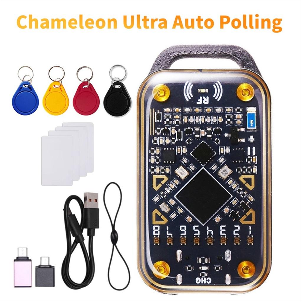 RFID Smart Chip Reader Chameleon Ultra Smart Card Emulator NFC Duplicator ID IC Card Decode+4XCUID Keychain/Card