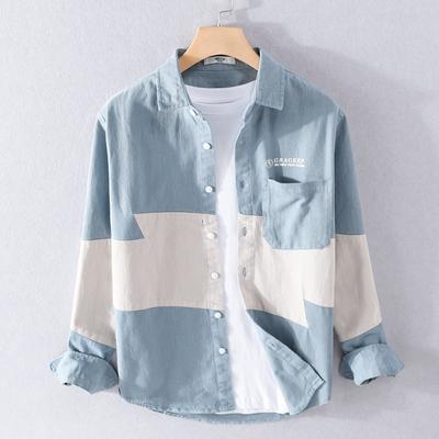 Retro Loose Fashion Long Sleeve Men's Shirt
