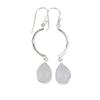 Rainbow Moonstone Gemstone 925 Sterling Silver Jewelry Handmade Earrings 2.60" EE-43-30