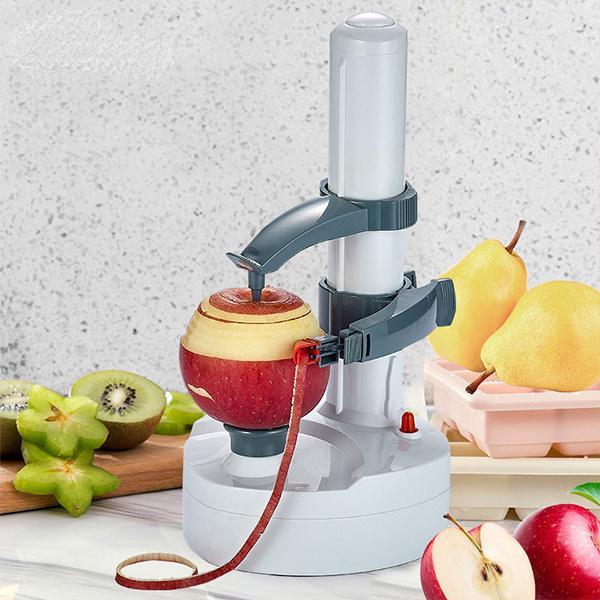Electric Apple Peeler Cutter Slicer Fruit Potato Peeler Automatic Battery Operated Machine Easy-to-use Kitchen Tool Utensil