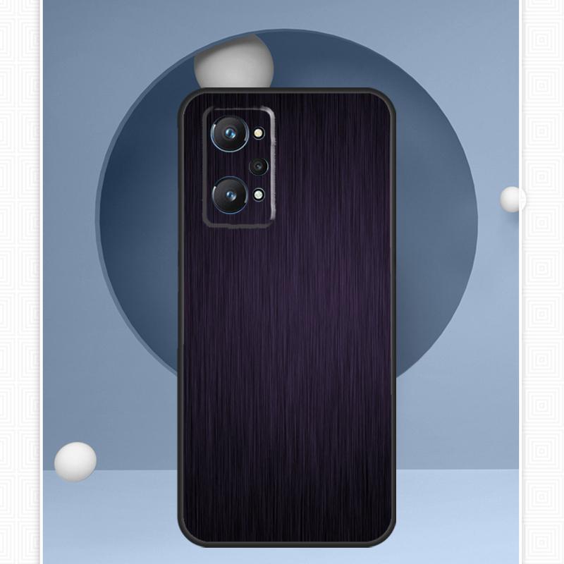 Brushed Metal Texture Steel Print For Realme C55 C33 C30 C21Y 10 Pro Plus GT Neo 5 3 3T Case For OnePlus 11 10 Pro Nord 2 2T