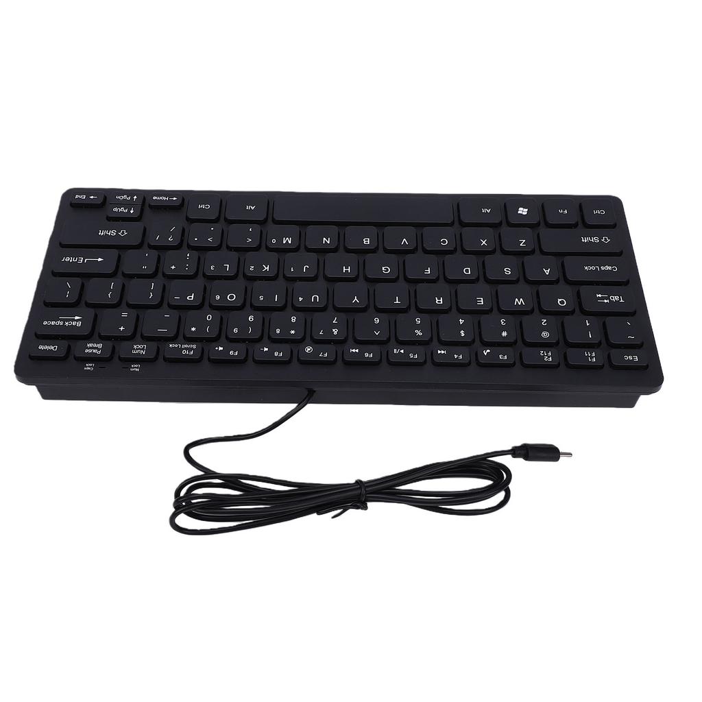 Type C Wired Keyboard Quiet Lightweight Silent Chocolate Key Small Wired Keyboard for Computer PC Laptop