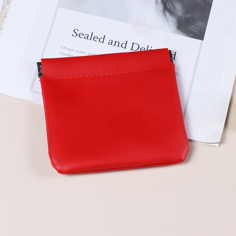 Automatic Cosmetic Storage Pouch with Spring Clip for Cables, Earphones, and Lipstick