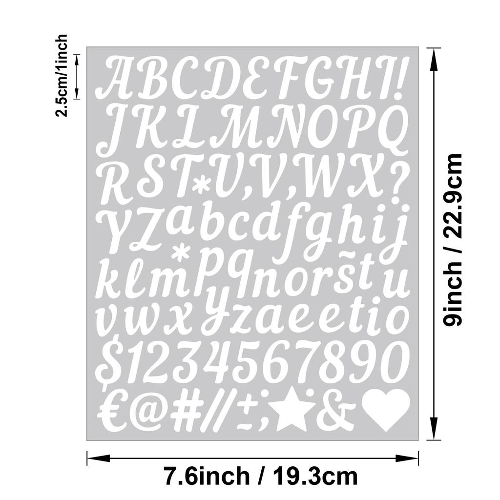 1 Inch Handwritten Letter Sticker Sturdy Multicolor Gift DIY Diary Hand Account English Alphanumeric Sticker