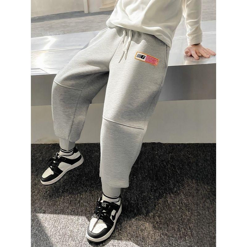 Brand Export Children's Sports Pants, New Spring and Autumn Models, Pure Cotton Large Terry Sweatpants for Older Children, Youth Casual Pants