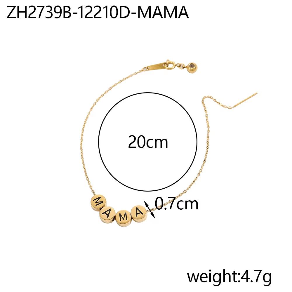 CARLIDANA Mother's Day Gift Hot Sale Letter MAMA Necklace for Mom Stainless Steel Gold Color Necklace Jewelry Women Anniversary