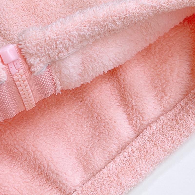 Plush Sets Children Autumn Winter Warm Fleece Suits Baby Thickened Cardigan Pants Outfits Boys Girls Homewear