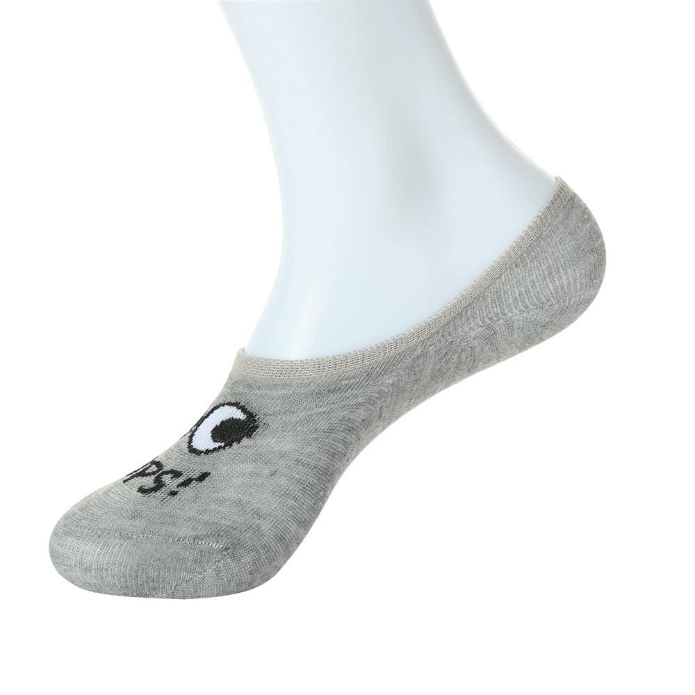 Cute Big Eyes Women's Boat Socks That Won't Fall Off Thin Cotton Socks Women's Solid Color Non-slip Invisible Socks