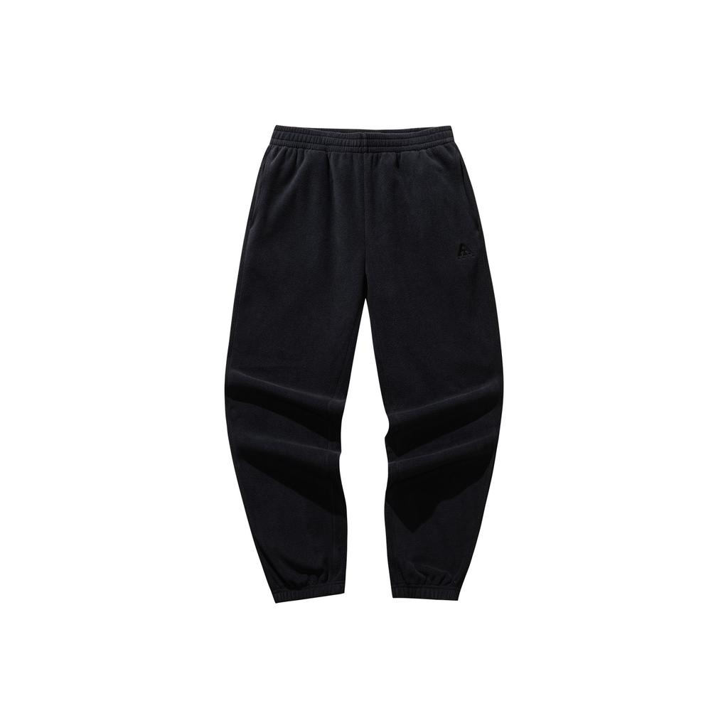 Anta Outdoors Series Fleece Long Pants Men Pants Basic-Black 952546301-4