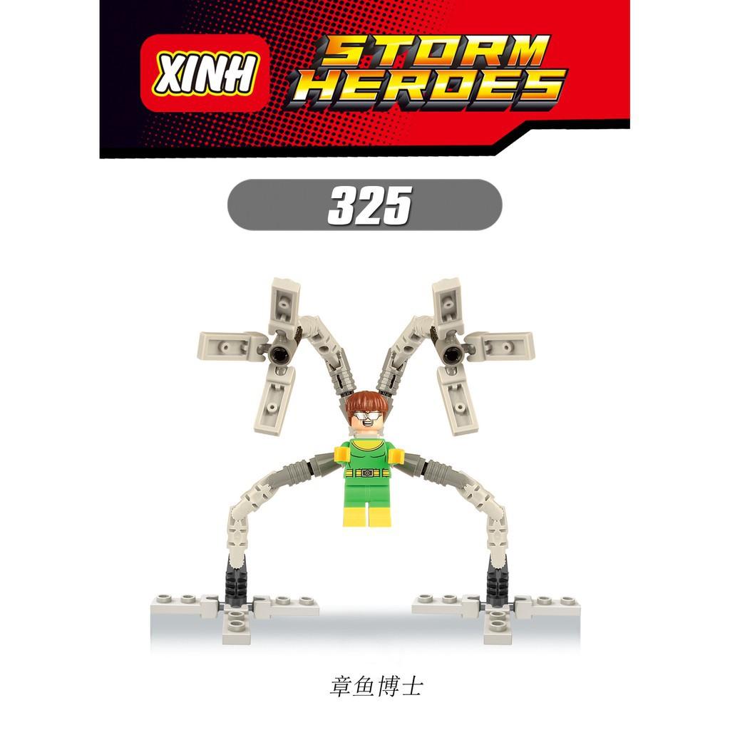 X0123 XH325 Doctor Octopus Compatible with LE-GOing Minifigures Punisher Vulture Sandman Building Blocks Kids Toys