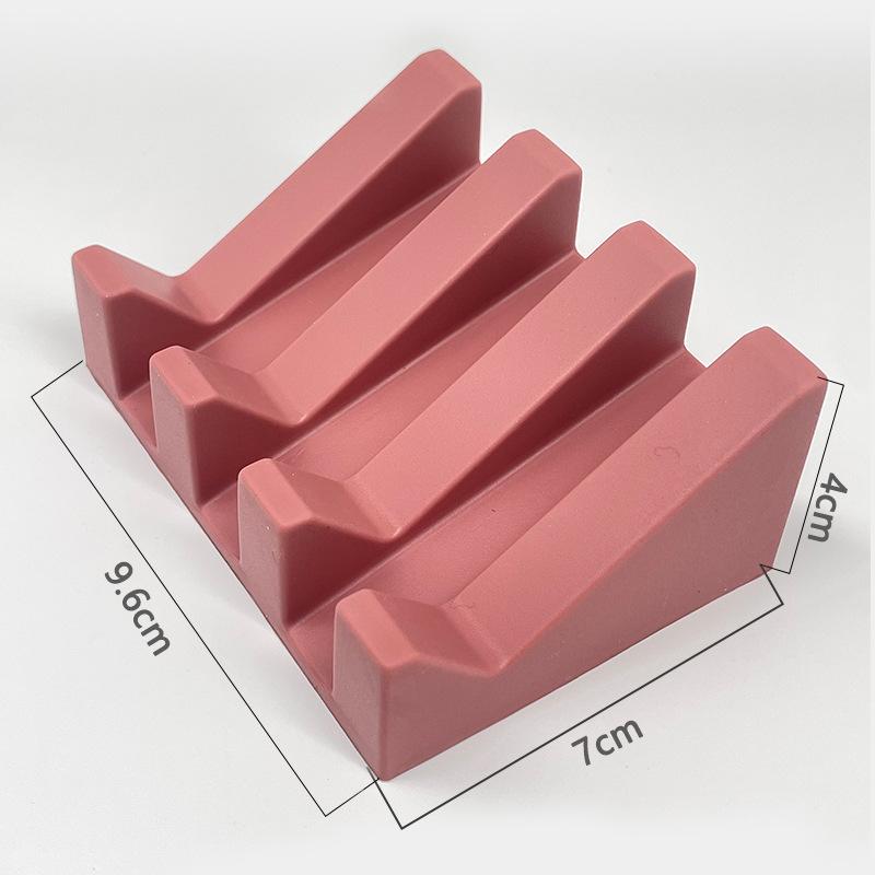 Silicone Soap Box Soap Rack Creative Soap Pad Drain Pad Washable Non-slip Household