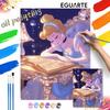 Digital Oil Painting Cinderella Reading Book Art Handmade Diy Gift Home Decoration