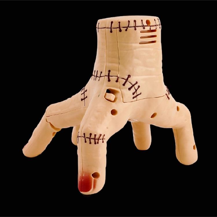 Horror Movie Themed Electric Crawling Hand With LED Lights Scary Noises And Sensor Triggered Movement Halloween Decoration