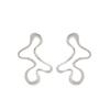 1 Pair Women Earrings Liquid Magma Metal Heart Drop Earrings Geometric Irregular Pleated Earrings Fashion Accessories