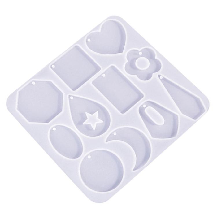 Geometric Earring Mold DIY Necklace Pendant Flower Crystal Epoxy Resin Molds
