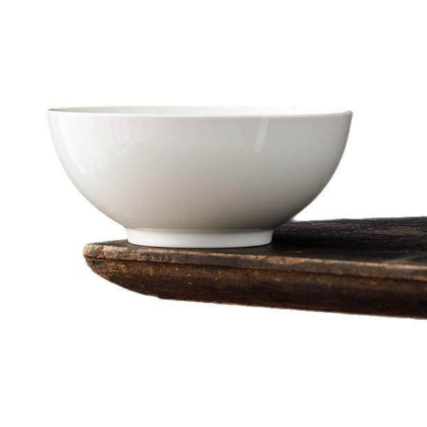 6.2-inch Rice White Porcelain Soup Noodle Bowl, 750ml - Ideal for Salad, Dessert, and Small Noodle Dishes