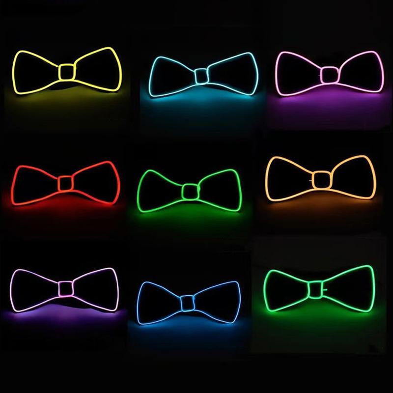 Glowing Butterfly Knot Suitable For Christmas Party Led Glowing Bow Tie Performance Props Festive Costumes Special Use