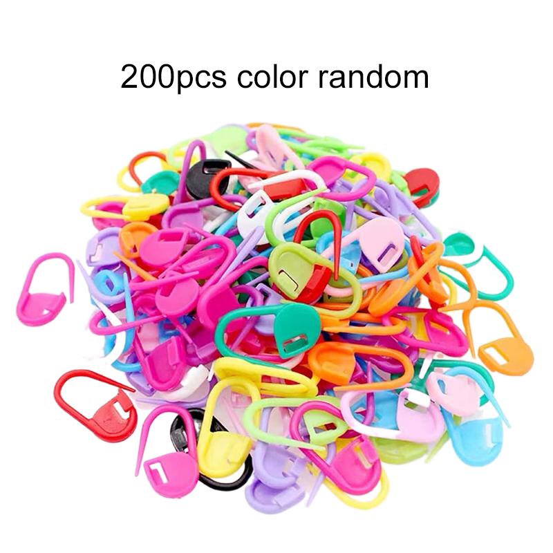 10~200pcs Marking Buckle Plastic Weaving Tools Colored Pin Mini Knitted Hook Lock Household DIY Sewing Tool Accessories TMZ