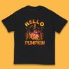 Bonjour Citrouille Dessin Animé Citrouille d'Halloween Avec Chapeau de Sorcière Sourire de Diable Château Hanté T-shirt Enfant