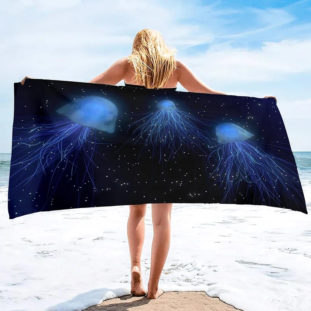 Asciugamano da Spiaggia Senza Sabbia Medusa Asciugatura Rapida Assorbente Coperta da Nuoto Leggero Compatto Accessori da Spiaggia per Viaggi Piscina Yoga