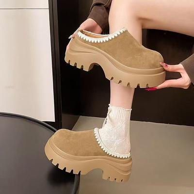 2025 Spring and Summer New Internet Celebrity Popular Bag Head Slippers Women's Fashion Versatile Thick Bottom One Pedal Fashion Slippers